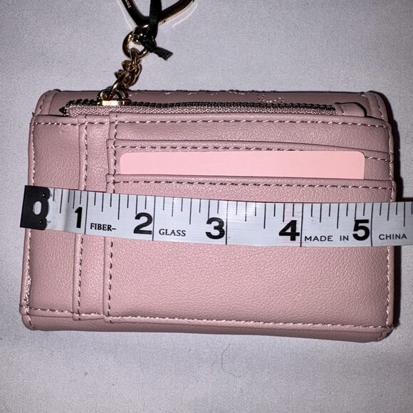 Juicy Couture Dusty Blush Pink League Double Sided Trifold Wallet Card Case NEW - Picture 8 of 10